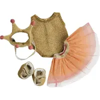 Smallstuff Puppenkleidung - Beige Glitter - - One Size - Puppenzubehör