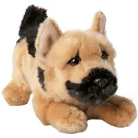 Living Nature Knuffel - 24x15 cm - Duitse herder speelse pup - B - - OneSize - Knuffels