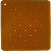 Hevea Badematte - Naturgummi - 52x52 cm - Wave Square - Natural - - One Size - Badematte