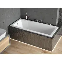 Besco MODERN SLIM ligbad 150 x 70 cm wit met styropor ombouw