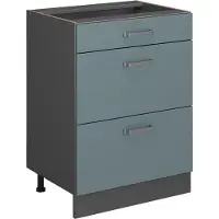 Vicco R-Line Keukenonderkast – 60 cm met laden, zonder werkblad Blauw-grijs