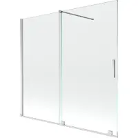 Mexen Velar badwand 2-delige verschuifbare 170 x 150 , transparant, chroom - 896-170-000-01-01