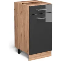 Vicco R-Line Keukenonderkast – 40 cm zonder werkblad Antraciet Hoogglans