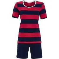 Ringella Gestreepte shortama rood | Maat 44