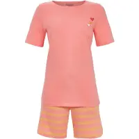 Ringella Katoen gestreepte shortama roze | Maat 42