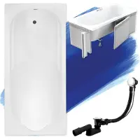 Besco BONA ligbad 150 x 70 cm wit met styropor ombouw