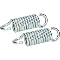 KOTARBAU 2 stuks Schommelveer, Veer voor Hangmat, 7 mm, Verzinkt Staal, 10 Windingen, Zilver, Hangstoel Veer, Hangstoelveer, Trekveer met Haken, Hangmat trekveer