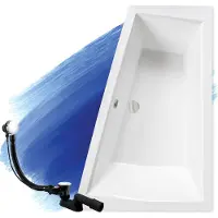 Badland INTIMA hoekbad 170 x 125 cm rechts wit