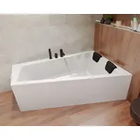 Besco INTIMA hoekbad 160 x 90 cm rechts wit met hoofdsteun