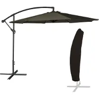 Happy Garden OAHU ronde parasol 3,50m diameter grijs + hoes