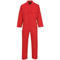 Portwest BIZ1 Vlamvertragende overall, Bizweld kwaliteit, rood, maat XS