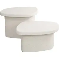 Zijlstra Salontafelset Marbella Elegance-marmer Composiet - - Salontafel - Wit - Composiet