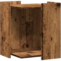 vidaXL Kattenbakkast 42x42x51 cm bewerkt hout oud houtkleurig