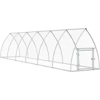 vidaXL Kippenhok 600x105x120 cm gegalvaniseerd staal zilverkleurig