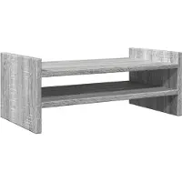 vidaXL Monitorstandaard 50x27x20 cm bewerkt hout grijs sonoma eiken