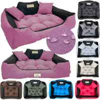 AIO Factory Hondenbed KINGDOG, ren/kennel 55x45 cm, personaliseerbaar, waterdicht, roze