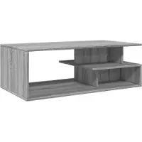 vidaXL Salontafel 102x55x35 cm bewerkt hout grijs sonoma eikenkleurig