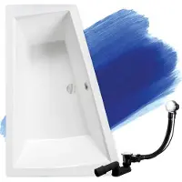 Badland INTIMA SLIM hoekbad 170 x 125 cm links wit