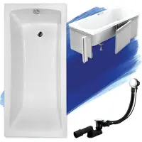 Besco OPTIMA ligbad 170 x 70 cm wit met styropor ombouw