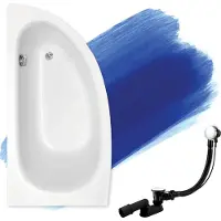 Badland MILENA hoekbad 150 x 70 cm links wit