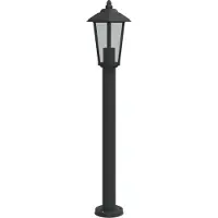 vidaXL Vloerlamp voor buiten 80 cm roestvrijstaal zwart