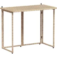 vidaXL Tuintafel inklapbaar 90x51x75 cm poly rattan beige
