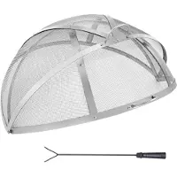 Vevor Vonkenbescherming voor vuurschalen Ø 1016 mm Vuurkorfrooster Vonkenbescherming RVS Vonkenkap 2 mm gaasgaten Vuurkorf Vonkenbeschermingskap Ideaal voor vuurkorven Vuurschalen en open haarden