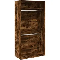 vidaXL Kledingkast 100x50x200 cm bewerkt hout gerookt eikenkleurig