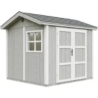 Timbela M913A-TUNDRA GREY - LP SmartSide Tuinhuis op houtbasis - 5,9 m² - 250x294xH252 cm - met vloer en verf