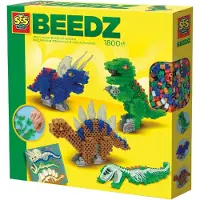 SES Creative Beedz Strijkkralen Set - Dino's - Voor Jongens vanaf 5 Jaar - 1800 Stuks - Knutselen - PVC-Vrij - Schoencadeautjes Sinterklaas