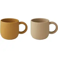 Liewood Becher - 2er-Pack - Silikon - Merce - Golden Caramel Haf - - One Size - Becher