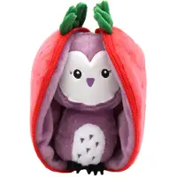 Les Deglingos Kuscheltier - Violett Die Eule Strawberry - 20 cm - - One Size - Kuscheltiere