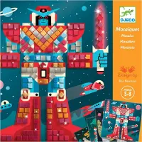Djeco Kit créatif Mosaïques Space Battle 4 tableaux