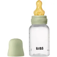 BIBS Fles Latex Round Slow Flow Sage 150ml