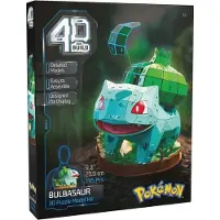 Spin Master - Pokémon Bulbasaur - 3D-modelset - Pokémon-verzamelobjecten, Kanto-starterverzameling, bureaudecoratie, bouwspeelgoed, 3D-puzzels, 195 stukjes