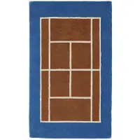 OYOY Tennis vloerkleed blauw - M107630