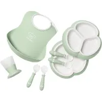 BabyBjörn Geschirr-Set - 8 Teile - Pastelgrün - - One Size - Geschirr-Sets