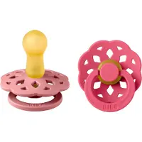 BIBS - Pacifier Boheme 2 PACK - Dusty Pink/Coral - Size 2