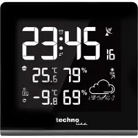 Technoline weerstation - WS 9065 - 165x170x26mm - zwart/zilver - met 1 buitensensor 30m en instelbare achtergrondverlichting - TL-WS9065