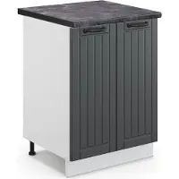Vicco Fame-Line Keukenonderkast – 60 cm, WB Antraciet Antraciet landhuis