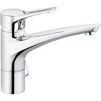 Kludi Mx Keukenmengkraan 16.6cm 3/8 inch flexibele slang 1 kraangat temperatuurbegrenzing Chroom glans
