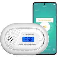 Aroha Smart Connect Koolmonoxidemelder - 10 jaar batterij - Slimme CO melder met app Tuya & SmartLife app
