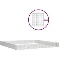 Super Merchant Dierenverblijf 48 panelen 54x60 cm gegalvaniseerd ijzer