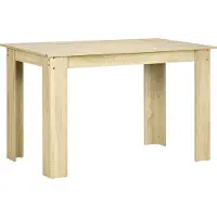 HOMCOM -Eettafel-Spaanplaat-120x69x75cm-Eiken