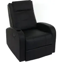 Mendler Tv-fauteuil Durham, relaxfauteuil, ligfauteuil, kunstleer zwart