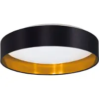 Eglo Maserlo, 1 lamp, LED, 3000 K, 2500 lm, IP20, zwart, goud