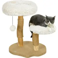 PawHut Kraboom, 61,5 cm hoog, met speelbal, manden en krabpaal