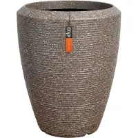 Capi Europe - Vaas elegant Arc Granite - 51x59 - Beige - Bloempot Voor binnen en buiten - Beschikbaar in XL formaten - Breukbestendig - 100% Recyclebaar - Levenslang garantie - NBGS8021