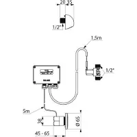 Delabie TEMPOMATIC doucheset M1/2 inbouw op net 230/12V + ROUND