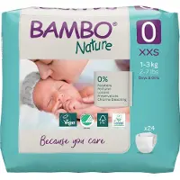 Bambo - BABYLUIER - PREMATURE - XXS - MAAT 0 - 1 TOT 3 KG (CASE 6 X 24)